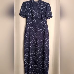 ASOS Maternity - Navy with Blue Polka Dots Dress - Size US 2